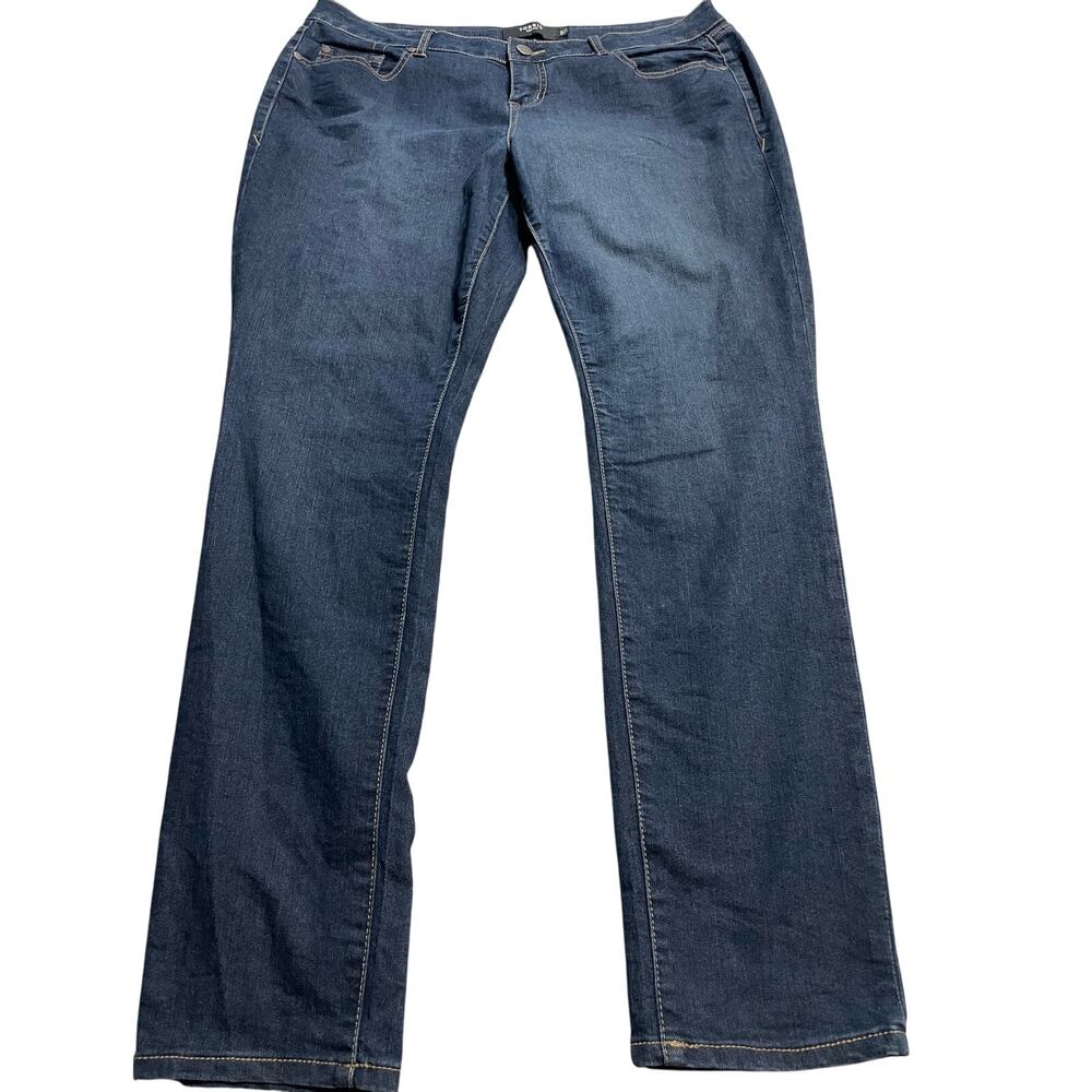 Torrid Denim Women's Size 16R Mid Rise Straight Leg Regular Dark Wash Jeans Blue